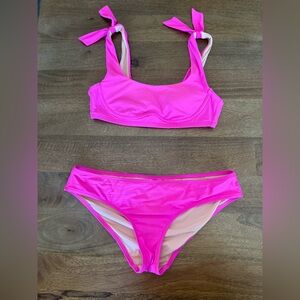 J. Crew Hot Pink Bikini Two-Piece Swim Set